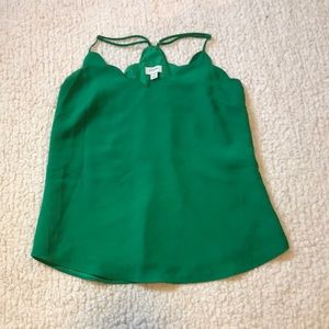 NWOT J. Crew Scalloped Neck Tank Top